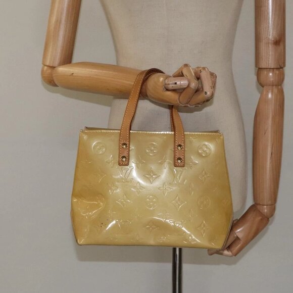 LOUIS VUITTON Monogram Vernis Reade PM Hand Bag Beige - Picture 1 of 16
